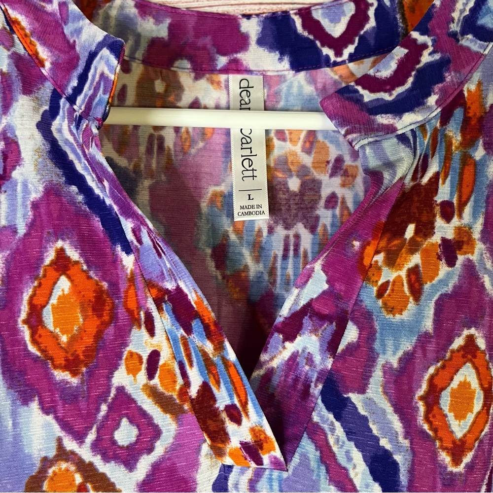 Dear Scarlet Lizzy 3/4” Sleeves Top Size Large - Picture 2 of 7